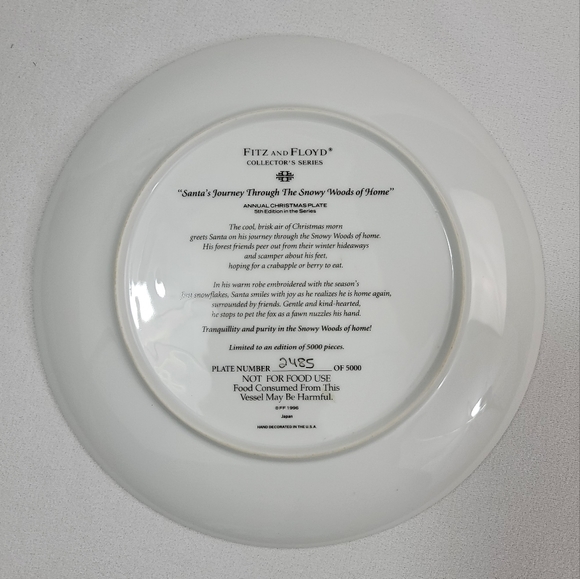 Fitz & Floyd Santas Journey Through The Snowy Woods Of Home Christmas Pl… - Picture 5 of 11